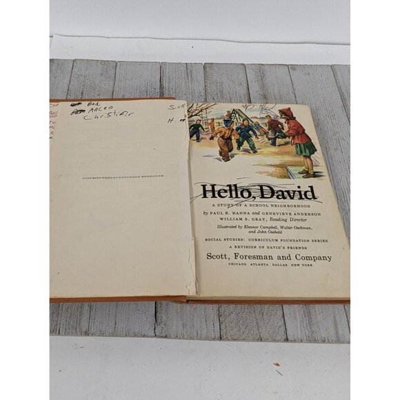 Hello, David Teacher's Edition Scott, Foresman 1949 School Reader Social Studies - Picture 8 of 11
